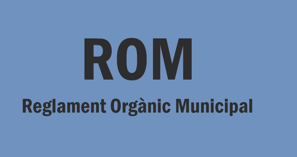 Reglament Orgànic Municipal