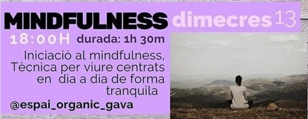 13/05 a les 18 h, Taller de mindfulness