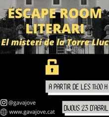 23/04 a partir de les 11: Escape Room literari, El misteri de la torre Lluc 